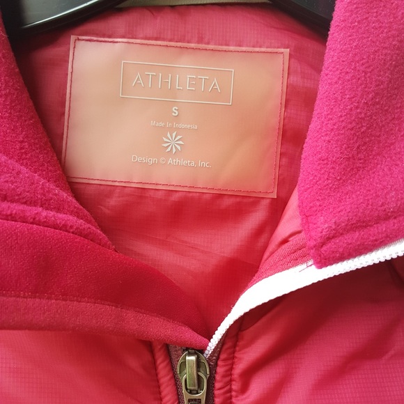 Athleta Women’s insulated hot pink fleece jacket size s - Picture 8 of 12